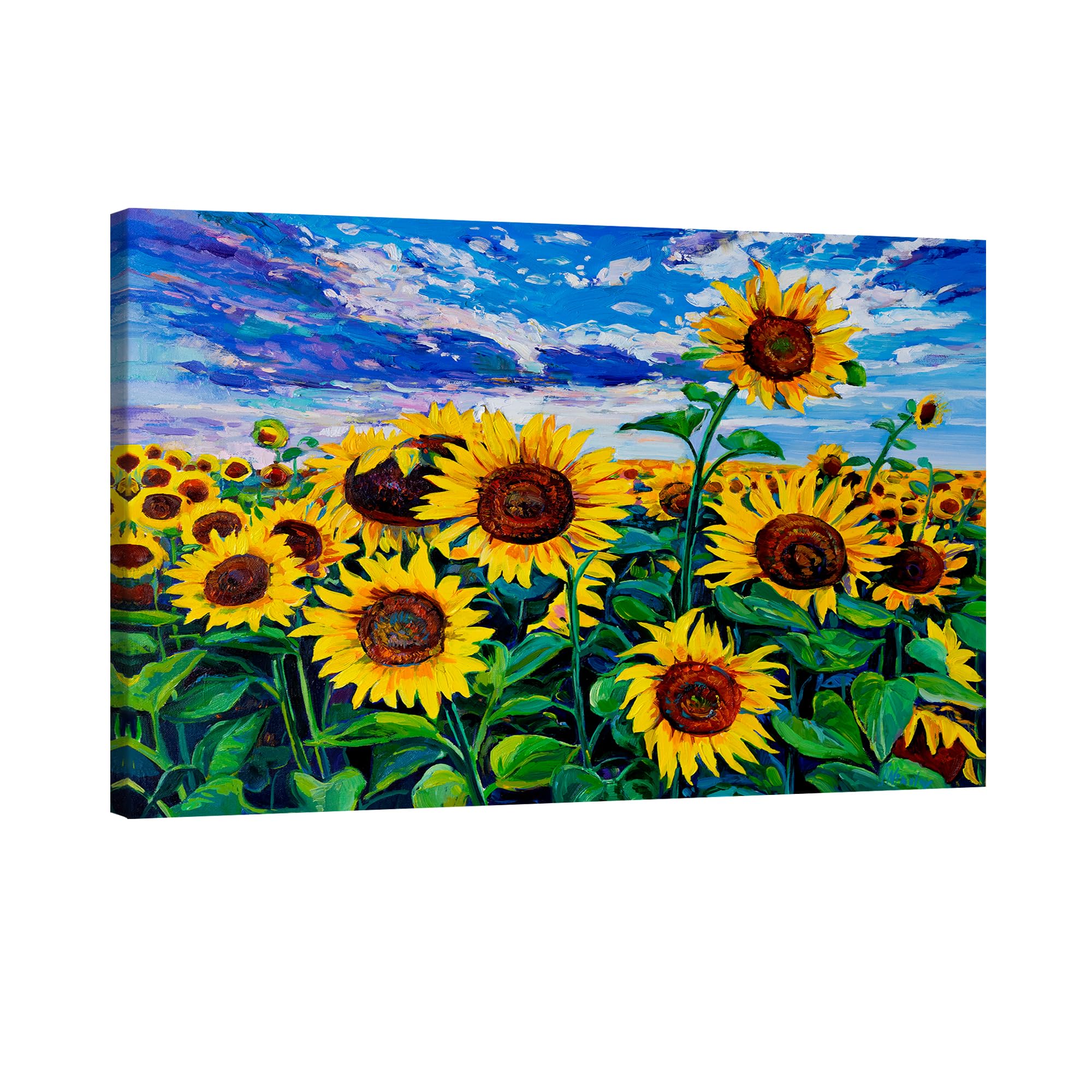 Amazon.co.jp: アートパネル 絵画 ひまわり 風景油絵 ポスター 花の